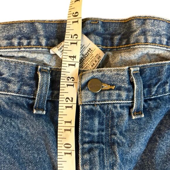 Vintage Y2K Mens 36X34 Carhartt B180 DST Jeans Traditional Fit Leather Patch - Picture 5 of 9
